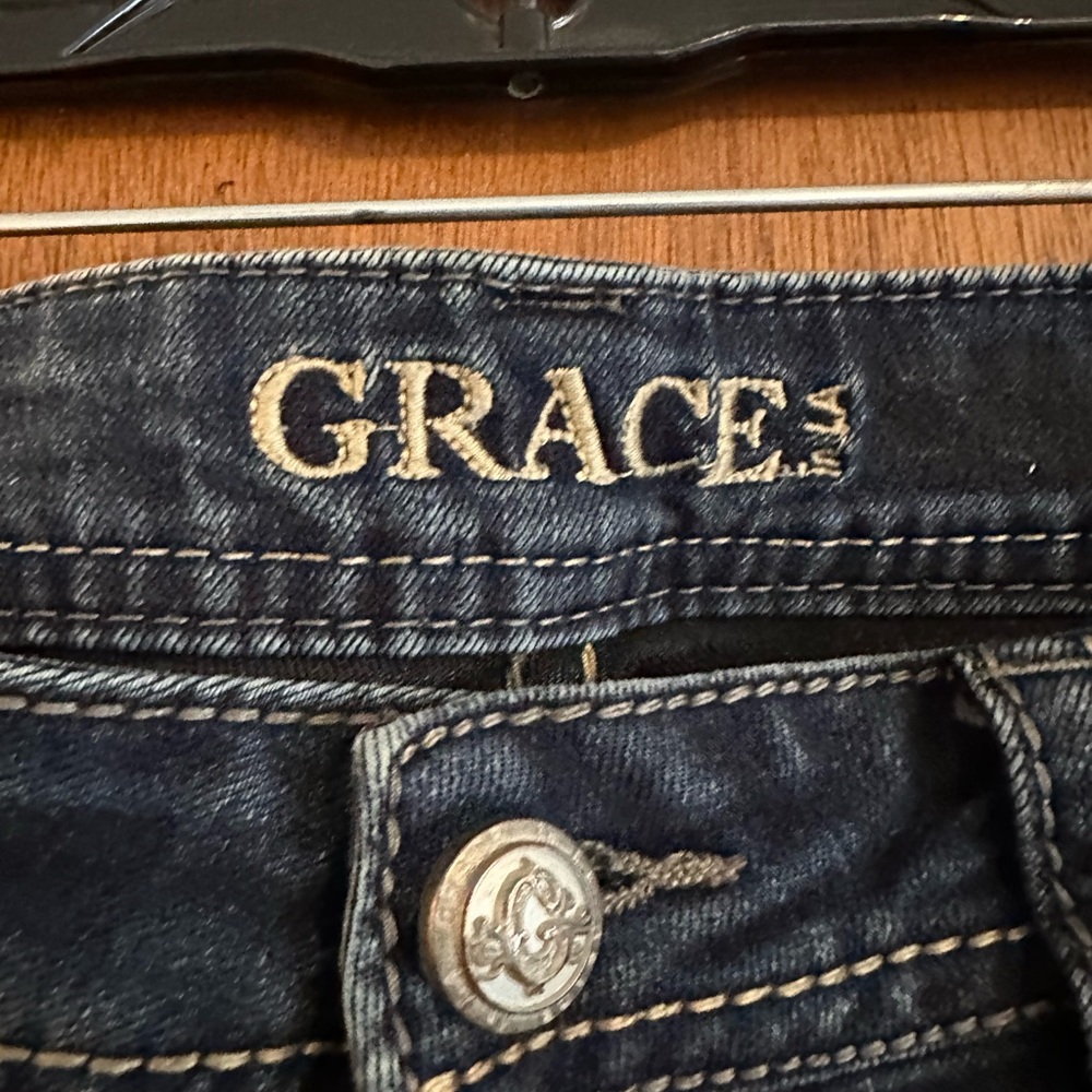 Grace in LA Women's Blue Jeans - Picture 2 of 6